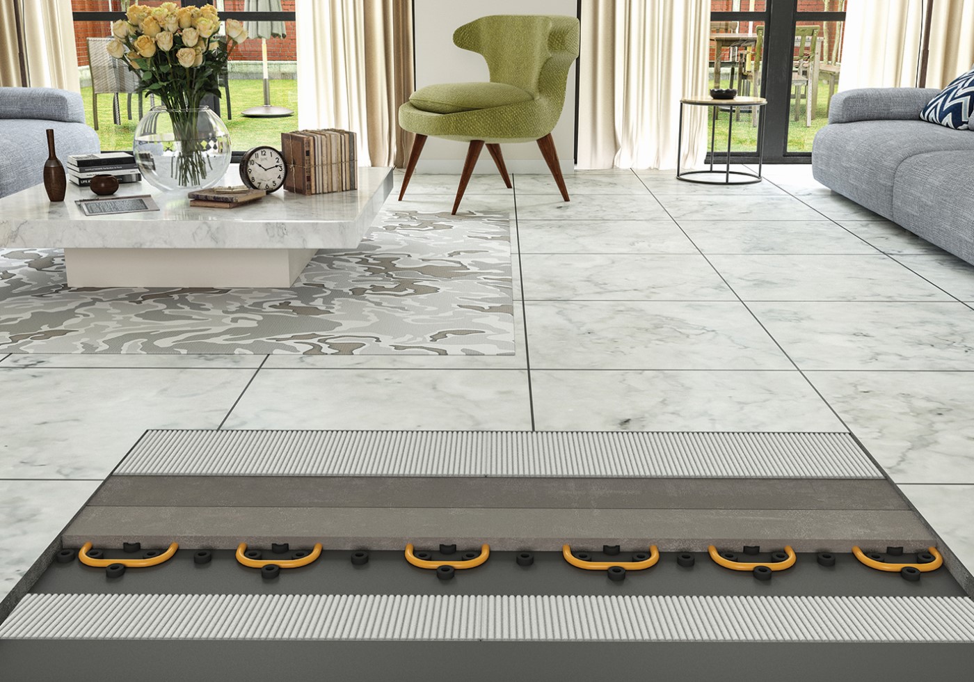 Ceramic Tile Application Solutions in Underfloor Heating Systems